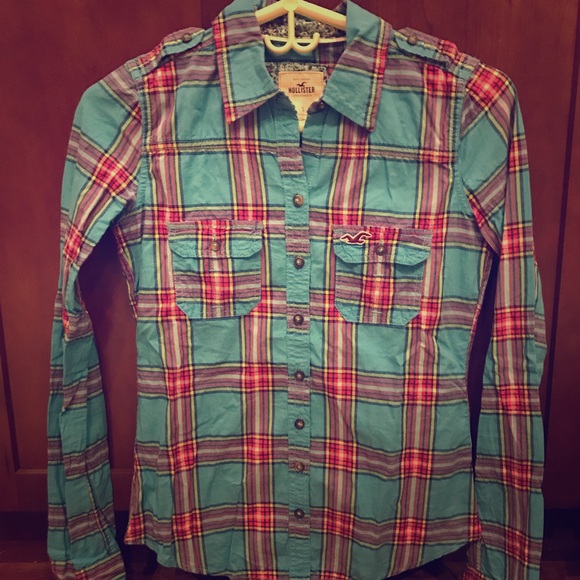 Vintage! Hollister plaid button down shirt - Picture 2 of 4